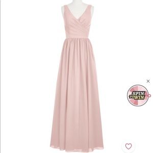 Azazie Dusty rose long bridesmaid dress
